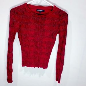 Express Design Studio crewneck cardigan sweater